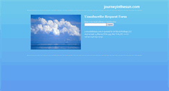 Desktop Screenshot of journeyinthesun.com